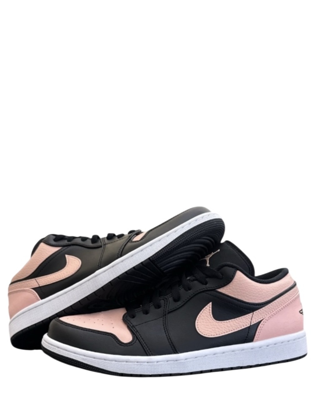 NIKE - AJ1 - BLACK WHITE CORAL RETRO LOW “CRIMSON TINT” SNEAKERS